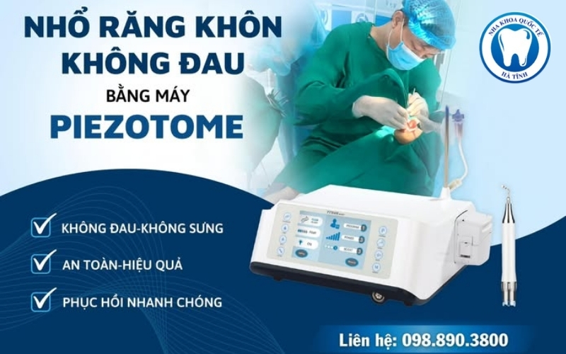 Nha Khoa Quốc Tế Hà Tĩnh mang đến dịch vụ nhổ răng khôn an toàn, uy tín, chi phí hợp lý