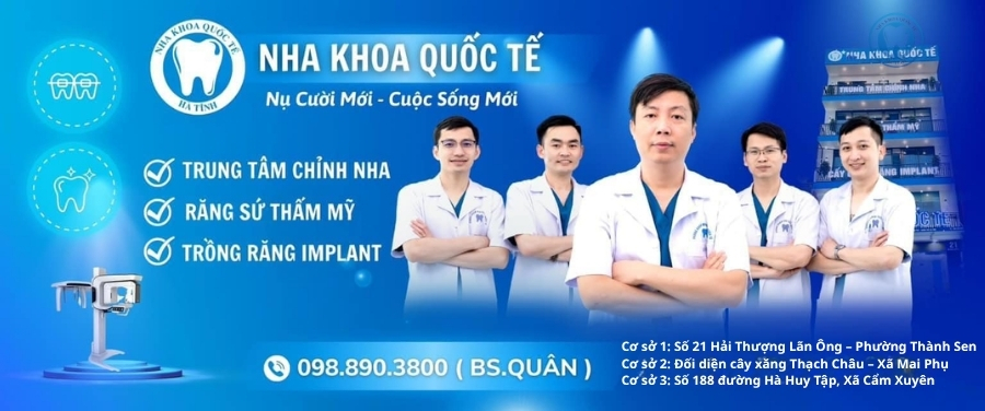 Nha Khoa Quốc Tế Hà Tĩnh tạo dựng được uy tín lâu năm với bác sĩ giỏi, công nghệ hiện đại, điều trị tận tâm