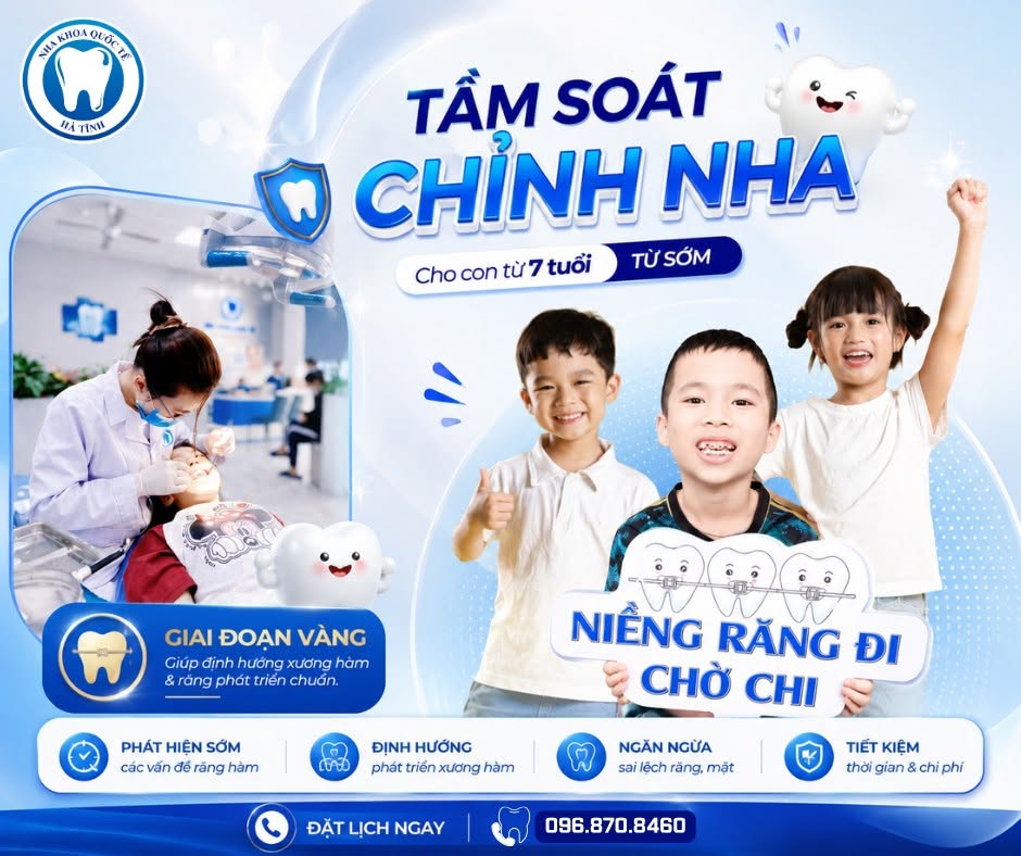 Đưa trẻ tầm soát chỉnh nha đúng thời điểm giúp điều trị hiệu quả hơn