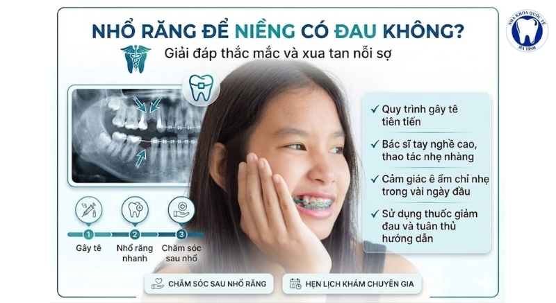 Nhổ răng niềng không đau nhiều và không ảnh hưởng sức khỏe nếu thực hiện đúng chỉ định