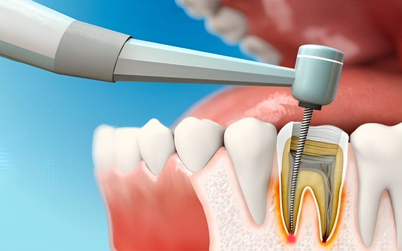 Điều trị tủy răng giúp loại bỏ tổn thương, kiểm soát nhiễm khuẩn và bảo tồn răng thật